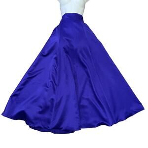 Nipon Night Formal Half Circle Skirt Purple Satin Womens 8